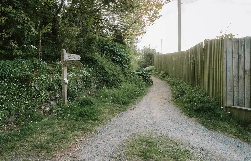 Gravel track on the South West Coast Path near Maenporth