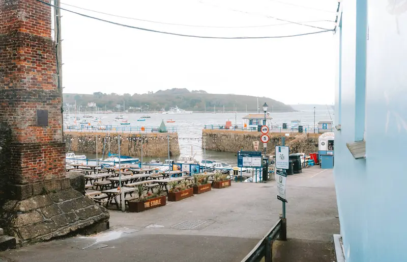 Falmouth harbour seen from the town